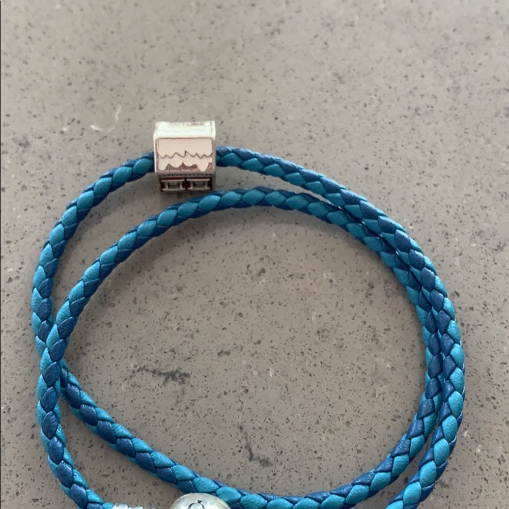 Pandora Moments Double Leather Bracelet with Charm